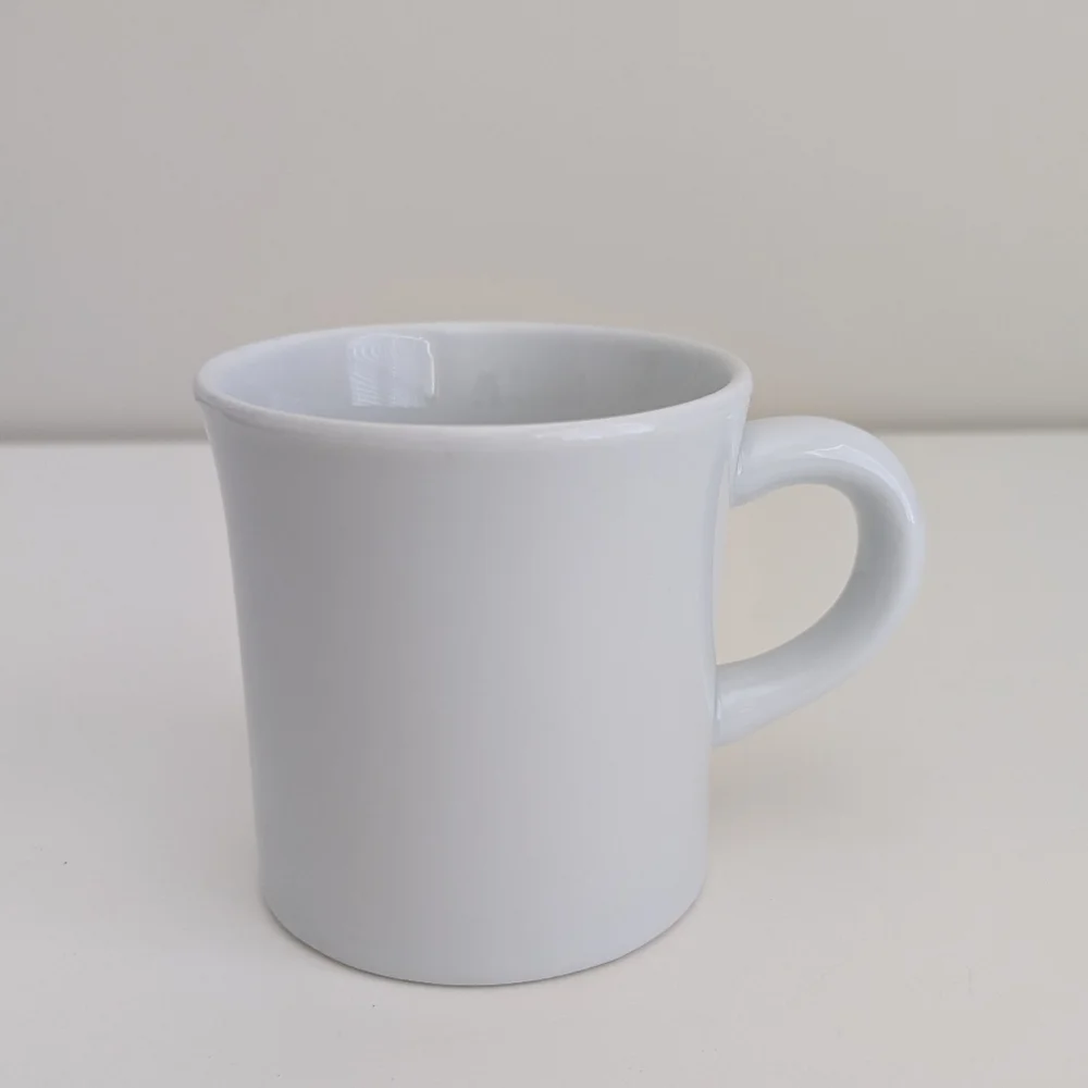 WILLIAMS SONOMA Vintage Essential White Mug French Bistro Cafe Porcelain